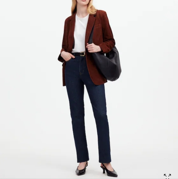 Madewell '90s Straight High Rise Classic Dark Blue Straight Leg Women's Jeans 28 - Picture 1 of 12